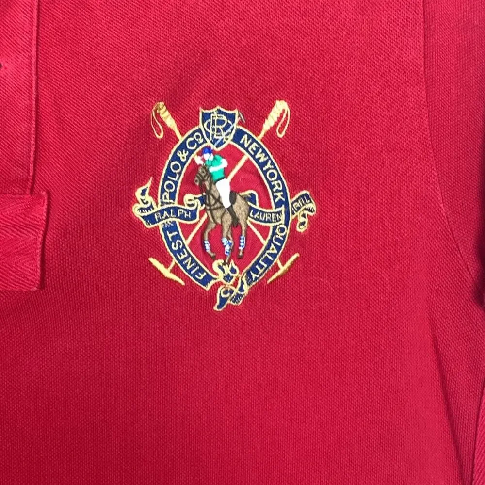 Polo Ralph Lauren Mens Large custom fit large jockey red new york 90s blue prep